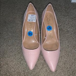 Cream heels by calvin klein